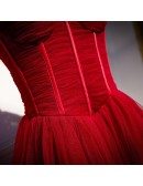Simple Corset Top Tulle Party Dress With Spaghetti Straps