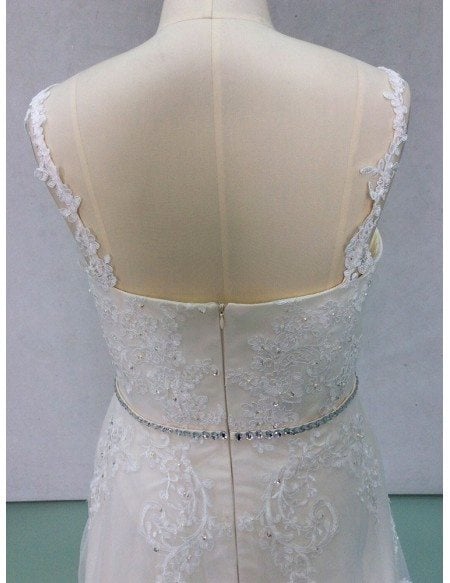 Country Chic High Low Lace Short Wedding Dress with Straps Perfect for Rustic Weddings