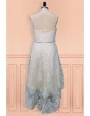 Country Chic High Low Lace Short Wedding Dress with Straps Perfect for Rustic Weddings