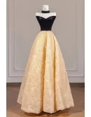 Color Block Ballgown Flowers Skirt Long Prom Dress Elegant