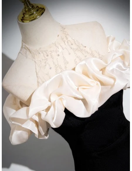 Elegant Sequined Halter Long Black Velvet Mermaid Prom Dress