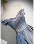 Dremy Sky Stars Ombre Sparkly Prom Dress With Pleats