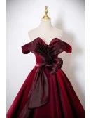 Formal Long Sleek Burgundy Prom Dress With Ruffles