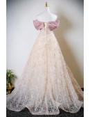 Beautiful Flowers Long Pink Off Shoulder Prom Dress With Sequins