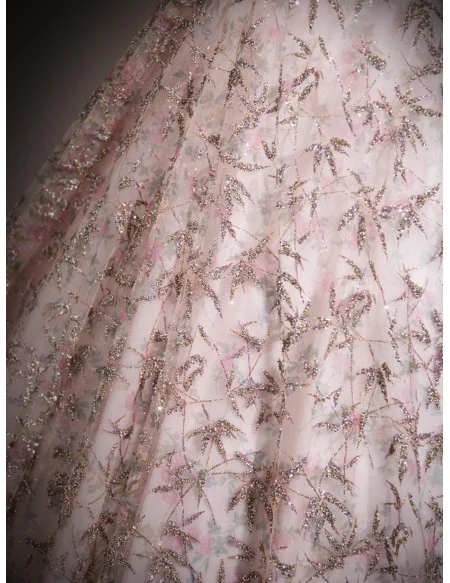 Stunning Pink Sparkly Sequins Ballgown Princess Prom Dress