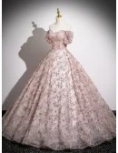 Stunning Pink Sparkly Sequins Ballgown Princess Prom Dress