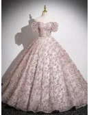 Stunning Pink Sparkly Sequins Ballgown Princess Prom Dress