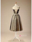 A-Line Scoop Neck Short Tulle Prom Dress With Sequins