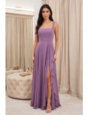Chiffon Slit Maxi Dress for Outdoor Summer Weddings