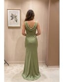 Satin Cowl Neck Maxi Slip Dress for Wedding Guests
