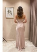 Satin Cowl Neck Slip Dress for Wedding Guests