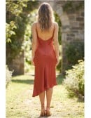 Satin Cowl Neck Slip Dress for Outdoor Summer Wedding