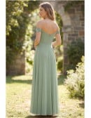 Chiffon Off-Shoulder Flowy Maxi Dress for Garden Weddings