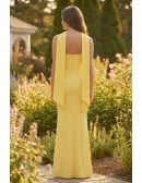 Strapless Draped-Back Maxi Dress for Garden Wedding