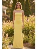 Strapless Draped-Back Maxi Dress for Garden Wedding