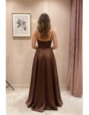 Satin Square Neck Maxi Dress for Wedding Guests