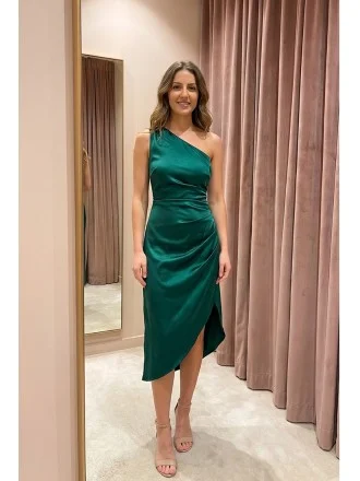 satin cocktail dresses Acetate Satin Long Sleeve Cowl Back Cocktail Dresses Other / Above Knee / US18