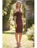 Asymmetric One-Shoulder Bodycon Midi Dress for Outdoor Summer Wedding