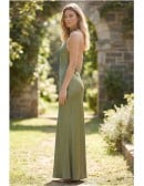 Satin Halter Open-Back Slip Dress for Garden Weddings