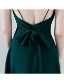 Simple Chic Dark Green Homecoming Dress V-neck with Straps