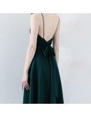 Simple Chic Dark Green Homecoming Dress V-neck with Straps