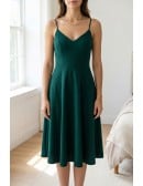 Simple Chic Dark Green Homecoming Dress V-neck with Straps