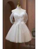 Fairy Lace Short Tulle Homecoming Dress with Tulle Straps