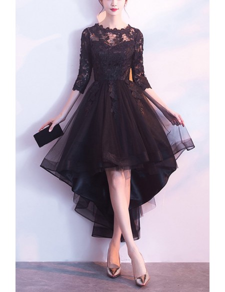 Beautiful Lace Sleeved Homecoming Party Dress For Semi Formal