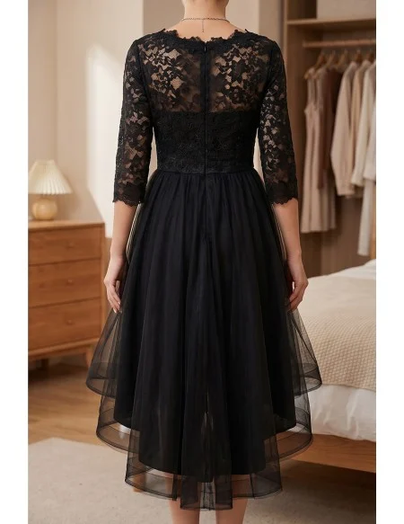 Beautiful Lace Sleeved Homecoming Party Dress For Semi Formal