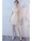 Gorgeous Mini Puffy Tulle Homecoming Dance Dress Lace Sleeveless