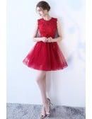 Gorgeous Mini Puffy Tulle Homecoming Dance Dress Lace Sleeveless