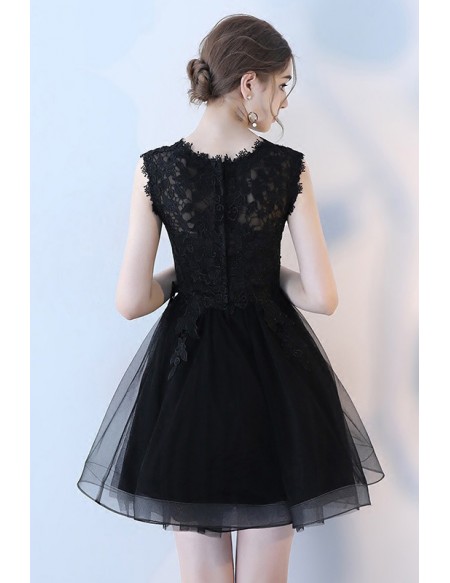 Gorgeous Mini Puffy Tulle Homecoming Dance Dress Lace Sleeveless