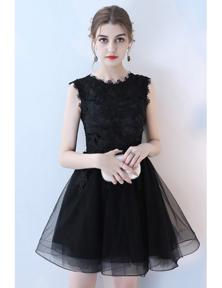 Gorgeous Mini Puffy Tulle Homecoming Dance Dress Lace Sleeveless