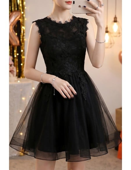 Gorgeous Mini Puffy Tulle Homecoming Dance Dress Lace Sleeveless