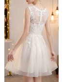 Gorgeous Mini Puffy Tulle Homecoming Dance Dress Lace Sleeveless