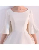 Simple Chic Short Hoco Dress Round Neck With Sleeves