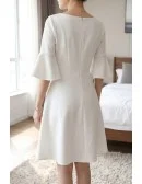 Simple Chic Short Hoco Dress Round Neck With Sleeves