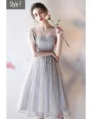 Gorgeous Sequined Aline Knee Length Homecoming Graduation Party Dress
