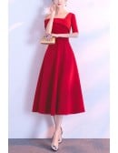 Trendy Simple Homecoming Party Dress With Short Sleeves