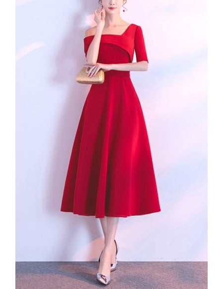 Trendy Simple Homecoming Party Dress With Short Sleeves