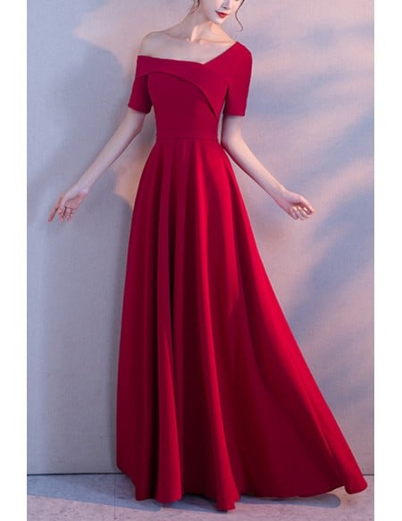 Trendy Simple Homecoming Party Dress With Short Sleeves