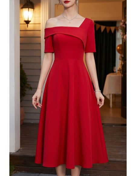 Trendy Simple Homecoming Party Dress With Short Sleeves
