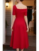 Trendy Simple Homecoming Party Dress With Short Sleeves