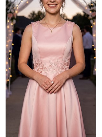 semi formal dance dresses Babydoll Short Embroidered Fancy Prom Dress