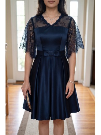blue short semi formal dresses Glitter Navy Blue Spaghetti Straps Short Prom Dress Homecoming Dress