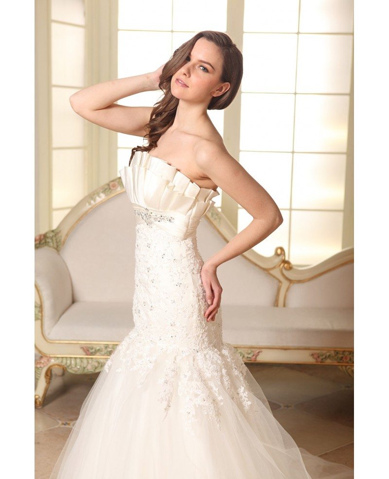 mermaid-strapless-sweep-train-tulle-wedding-dress-with-beading-appliques-lace-op80008-242