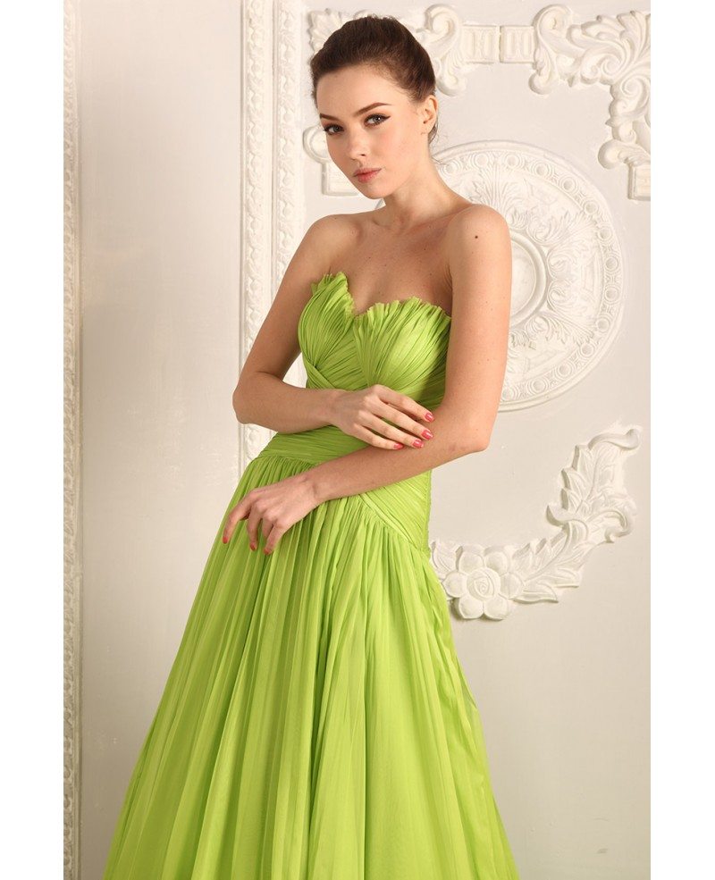 Ball-gown Sweetheart Court Train Chiffon Evening Dress With Ruffle # ...