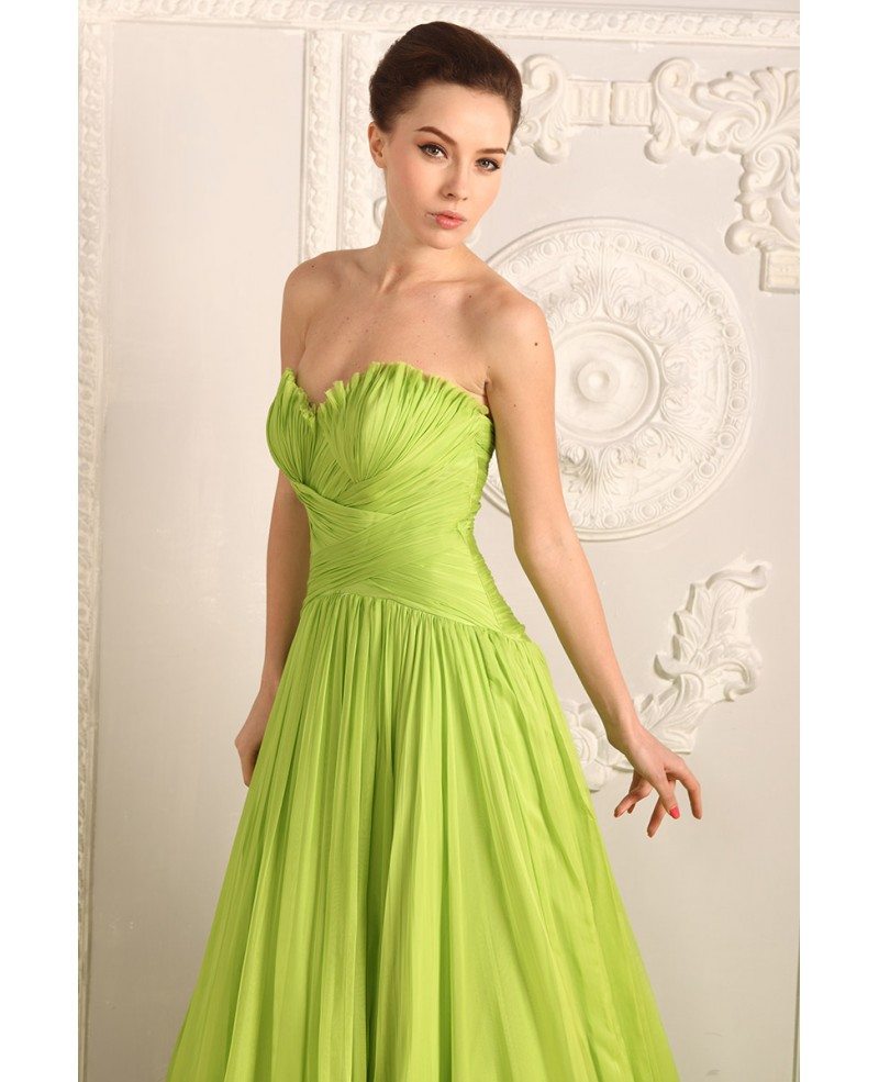 Ball-gown Sweetheart Court Train Chiffon Evening Dress With Ruffle # ...