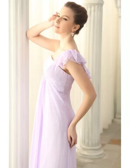 A-lin Strapless Chiffon Ankle-length Bridesmaid Dress