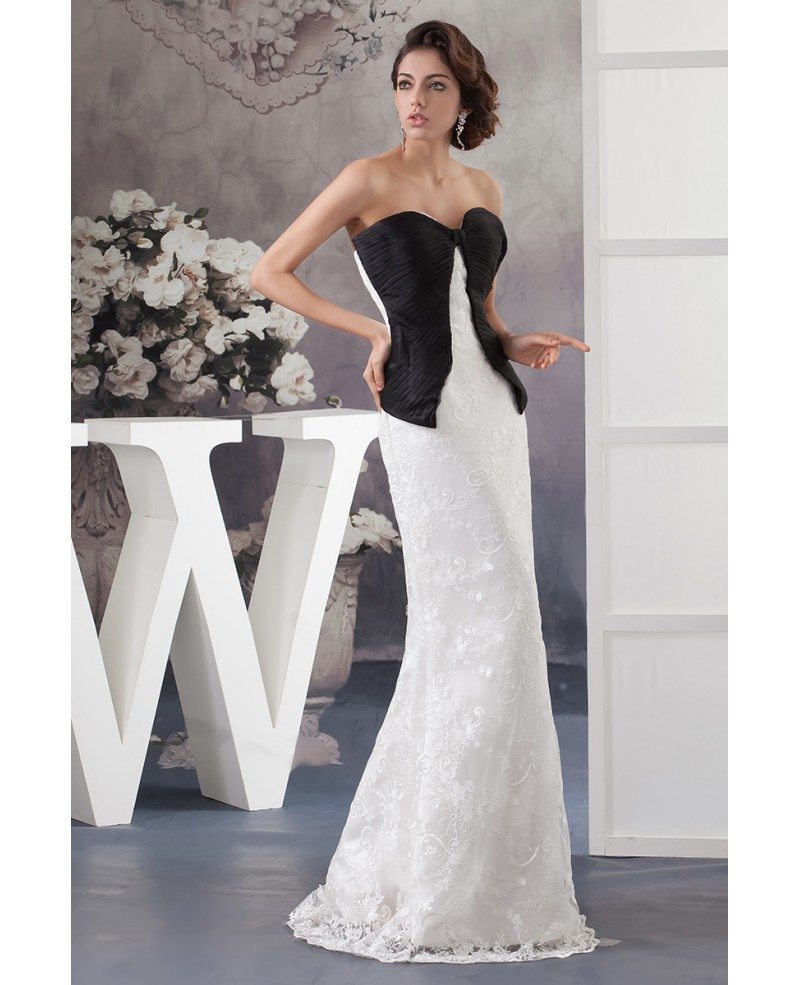 Sheath Sweetheart Floor Length Lace Wedding Dress Oph1555 1643 